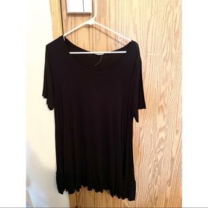 Easel Plus Size Ruffled Hem Tunic